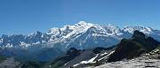 Pohľad na masív Mont Blancu z vrchola Flaine