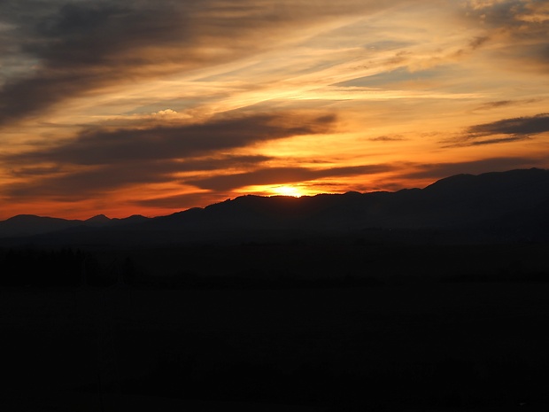 západ slnka nad Rajecku dolinou