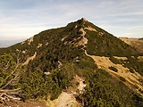 vrch Stratenec 1513 m.n.m. z vrchu Biele skaly 1448 m.n.m.