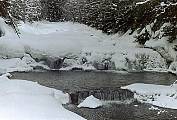 račkový potok v zime