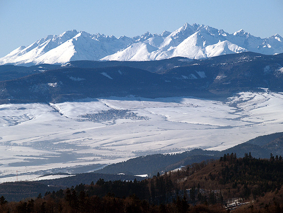 pohľad na Tatry z Lysej