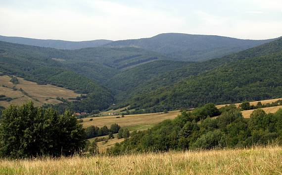 časť obce Pača, v pozadí Volovské vrchy