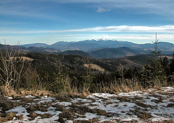 výhľad na Západné Tatry