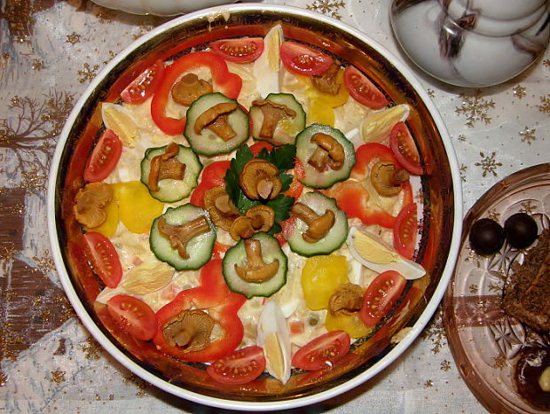 vánoční bramborový salat  s liškou