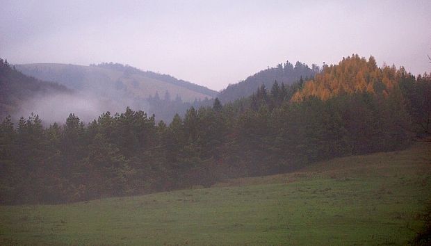 Jesenná krajinka Starohorské vrchy